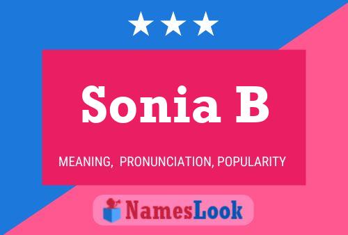 Sonia B பெயர் போஸ்டர்