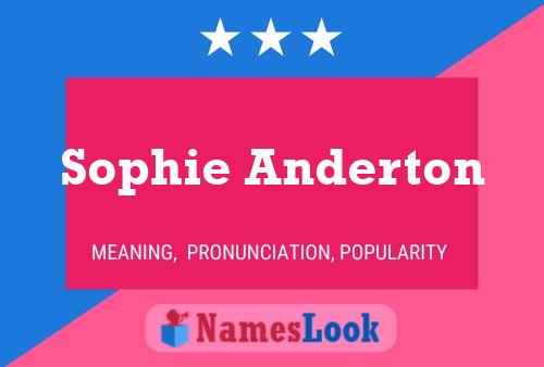 Sophie Anderton பெயர் போஸ்டர்