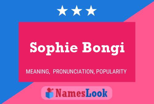 Sophie Bongi பெயர் போஸ்டர்