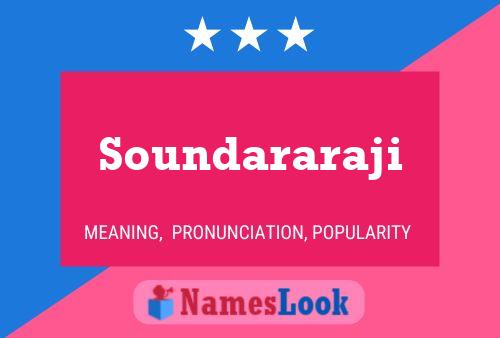 Soundararaji பெயர் போஸ்டர்