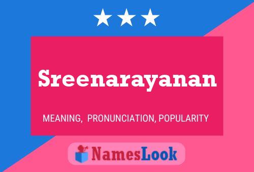 Sreenarayanan பெயர் போஸ்டர்