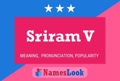 Sriram V பெயர் போஸ்டர்