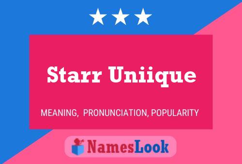 Starr Uniique பெயர் போஸ்டர்