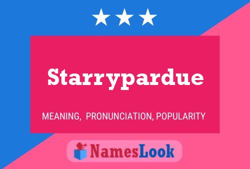 Starrypardue பெயர் போஸ்டர்