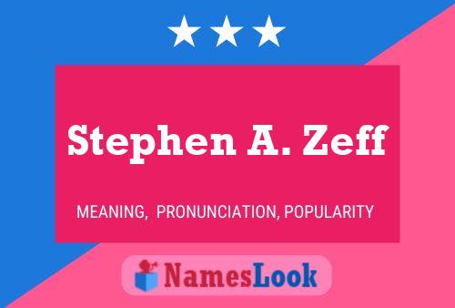 Stephen A. Zeff பெயர் போஸ்டர்