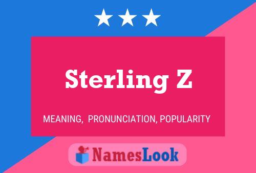 Sterling Z பெயர் போஸ்டர்