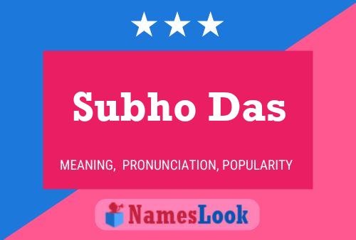 Subho Das பெயர் போஸ்டர்