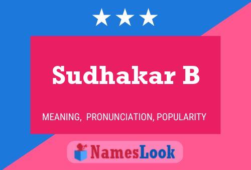 Sudhakar B பெயர் போஸ்டர்