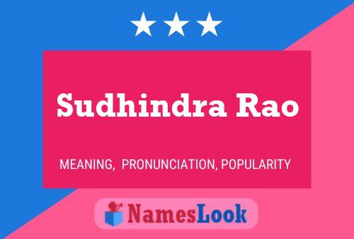 Sudhindra Rao பெயர் போஸ்டர்