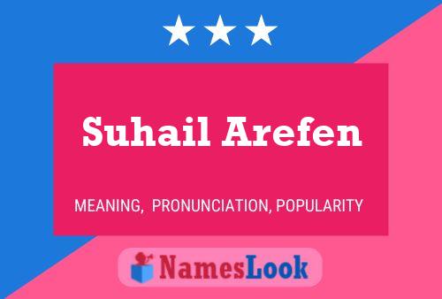 Suhail Arefen பெயர் போஸ்டர்