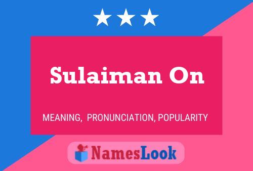 Sulaiman On பெயர் போஸ்டர்