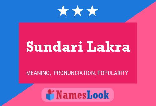 Sundari Lakra பெயர் போஸ்டர்