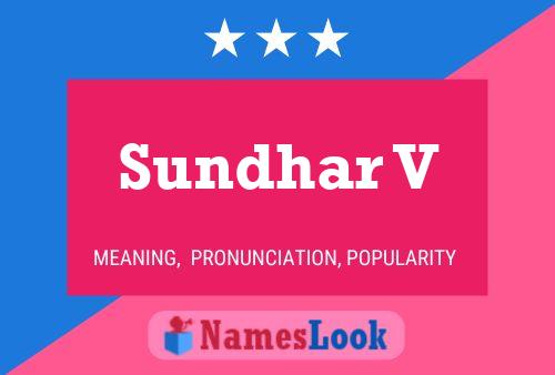 Sundhar V பெயர் போஸ்டர்