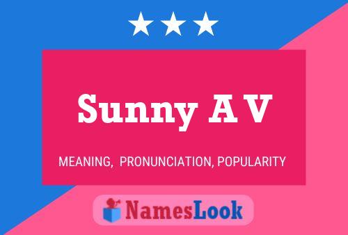 Sunny A V பெயர் போஸ்டர்