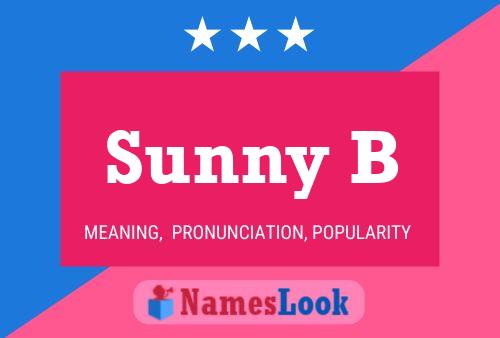 Sunny B பெயர் போஸ்டர்