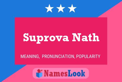 Suprova Nath பெயர் போஸ்டர்