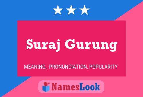 Suraj Gurung பெயர் போஸ்டர்