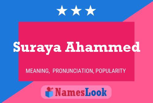 Suraya Ahammed பெயர் போஸ்டர்