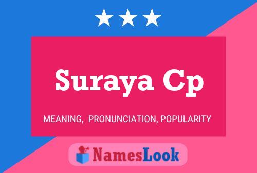 Suraya Cp பெயர் போஸ்டர்