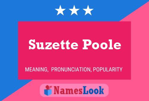 Suzette Poole பெயர் போஸ்டர்