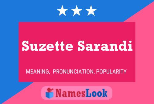 Suzette Sarandi பெயர் போஸ்டர்