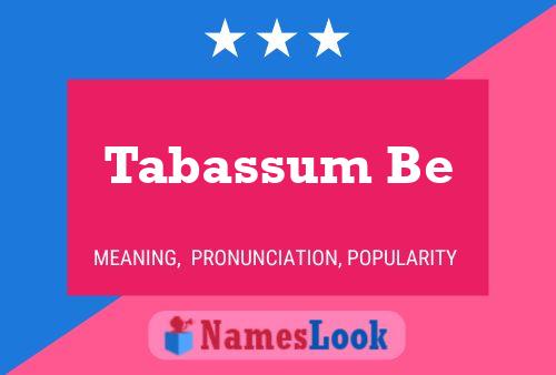 Tabassum Be பெயர் போஸ்டர்