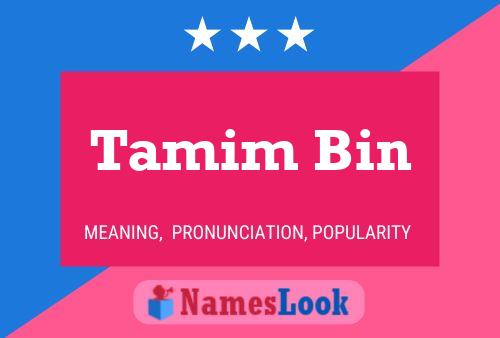 Tamim Bin பெயர் போஸ்டர்