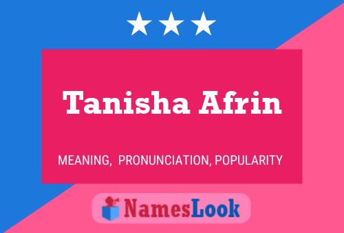 Tanisha Afrin பெயர் போஸ்டர்