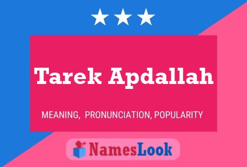 Tarek Apdallah பெயர் போஸ்டர்