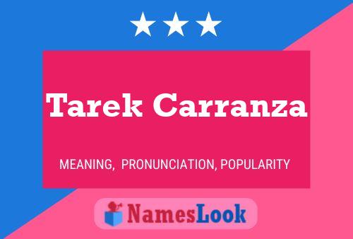 Tarek Carranza பெயர் போஸ்டர்