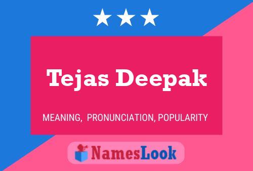 Tejas Deepak பெயர் போஸ்டர்