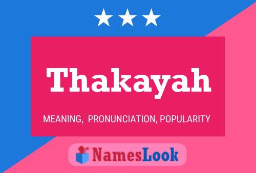 Thakayah பெயர் போஸ்டர்