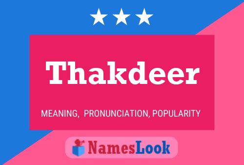 Thakdeer பெயர் போஸ்டர்