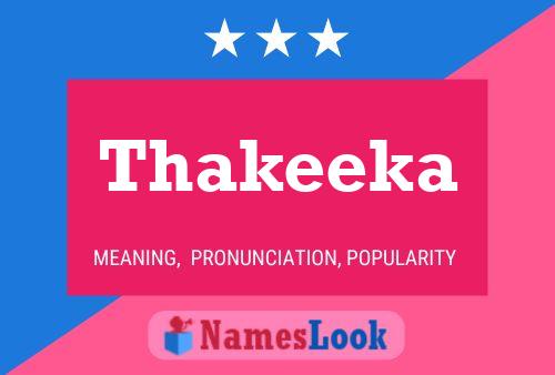 Thakeeka பெயர் போஸ்டர்