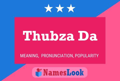 Thubza Da பெயர் போஸ்டர்