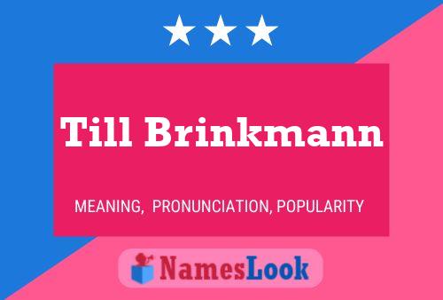 Till Brinkmann பெயர் போஸ்டர்