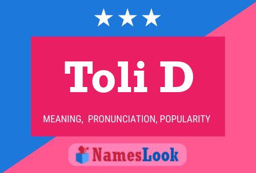 Toli D பெயர் போஸ்டர்