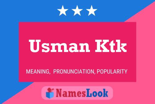 Usman Ktk பெயர் போஸ்டர்