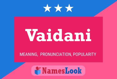 Vaidani பெயர் போஸ்டர்