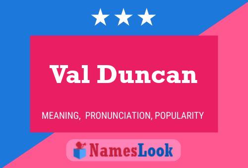 Val Duncan பெயர் போஸ்டர்