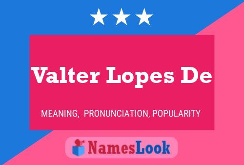 Valter Lopes De பெயர் போஸ்டர்