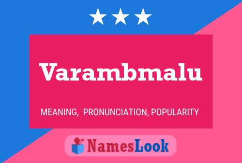 Varambmalu பெயர் போஸ்டர்