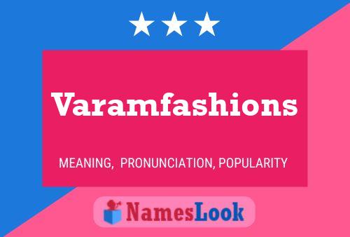 Varamfashions பெயர் போஸ்டர்