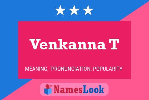 Venkanna T பெயர் போஸ்டர்