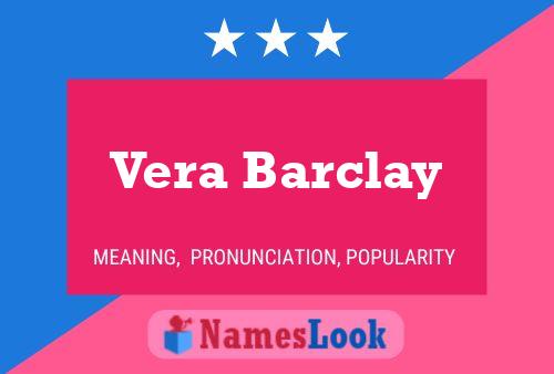 Vera Barclay பெயர் போஸ்டர்