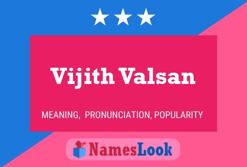 Vijith Valsan பெயர் போஸ்டர்