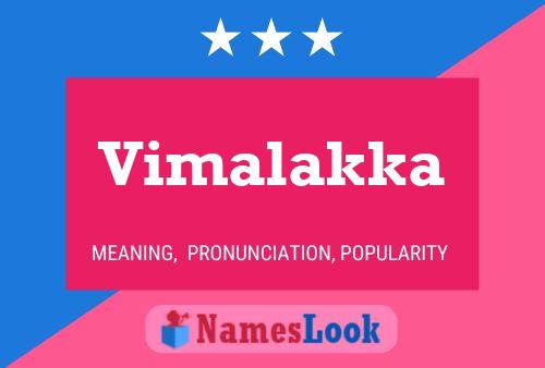 Vimalakka பெயர் போஸ்டர்