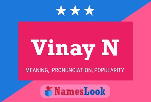 Vinay N பெயர் போஸ்டர்