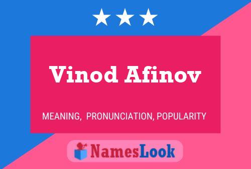 Vinod Afinov பெயர் போஸ்டர்