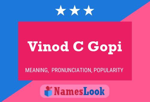 Vinod C Gopi பெயர் போஸ்டர்